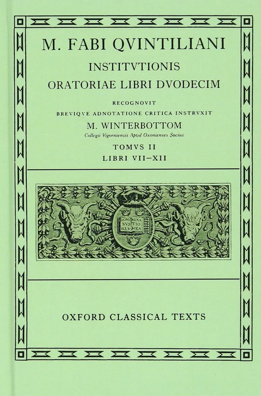 Quintilian Institutionis Oratoriae Vol. II