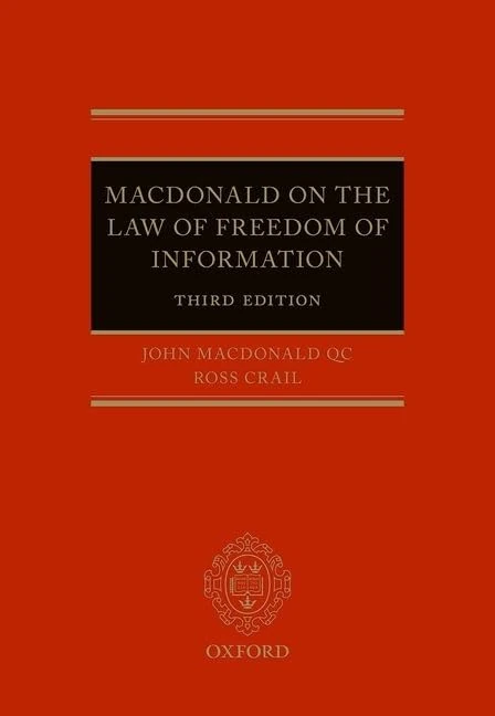 Macdonald on the Law of Freedom of Information
