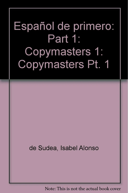 Español de primero: Part 1: Copymasters 1: Pt. 1 (Espanol De Primero)