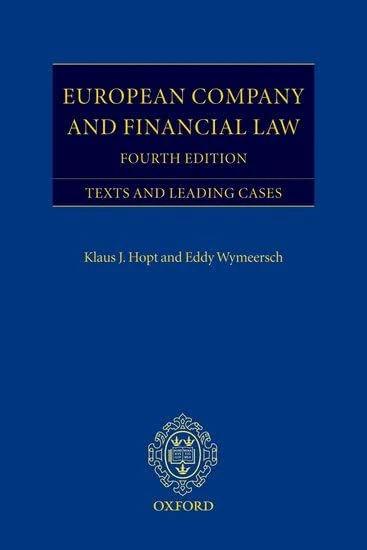 European Company and Financial Law: Texts and Leading Cases