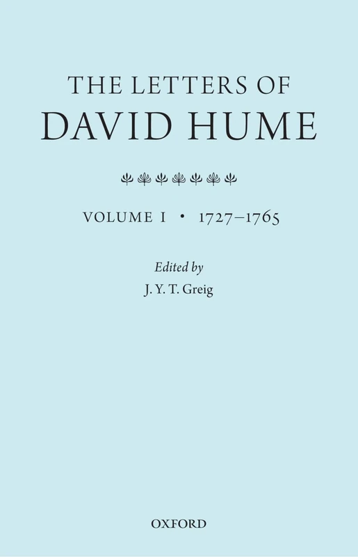 The Letters of David Hume: Volume 1