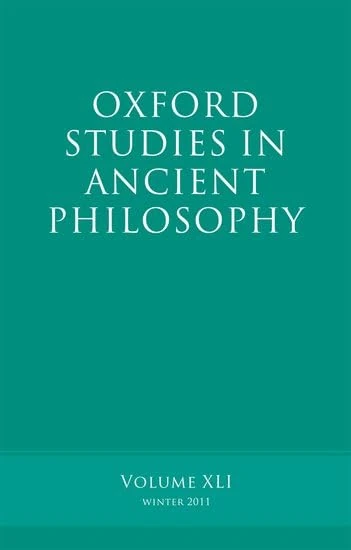 Oxford Studies in Ancient Philosophy, Volume 41
