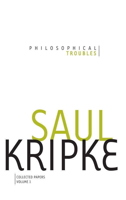 PHILOSOPHICAL TROUBLES VOLUME 1: Collected Papers, Volume 1