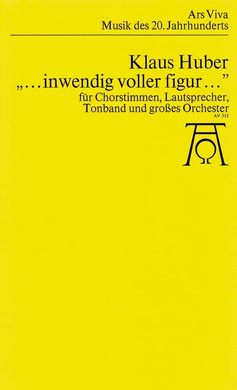 "...inwendig voller Figur...": auf Texte der Johannes-Apokalypse und von Albrecht Dürer. mixed choir (SATB) with soloists, tape and orchestra. Partition d'étude.