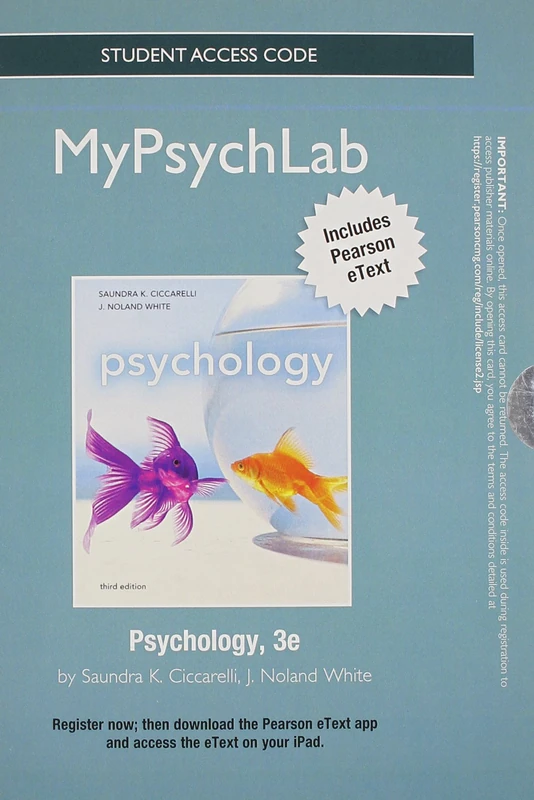 NEW MyLab Psychology with Pearson eText -- Standalone Access Card -- for Psychology