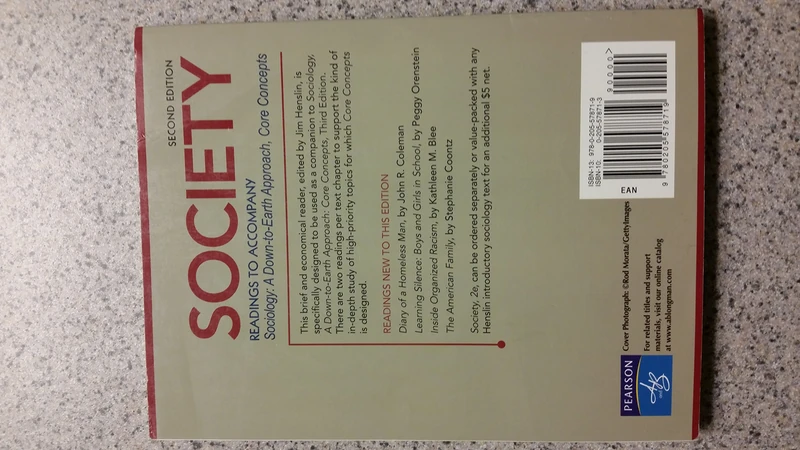 Society: Readings to Accompany Sociology: A Down-to-Earth Approach, Core Concepts