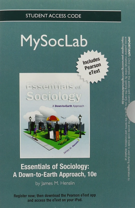 NEW MySocLab with Pearson eText -- Standalone Access Card -- for Essentials of Sociology: A Down-to-Earth Approach - Image 1