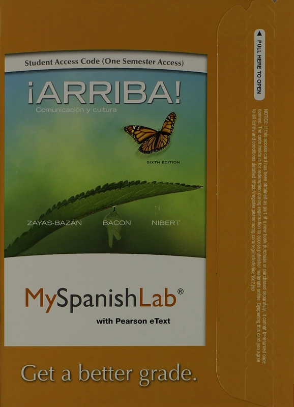 MyLab Spanish with Pearson eText -- Access Card -- for Arriba: Comunicacion y cultura (one semester access)