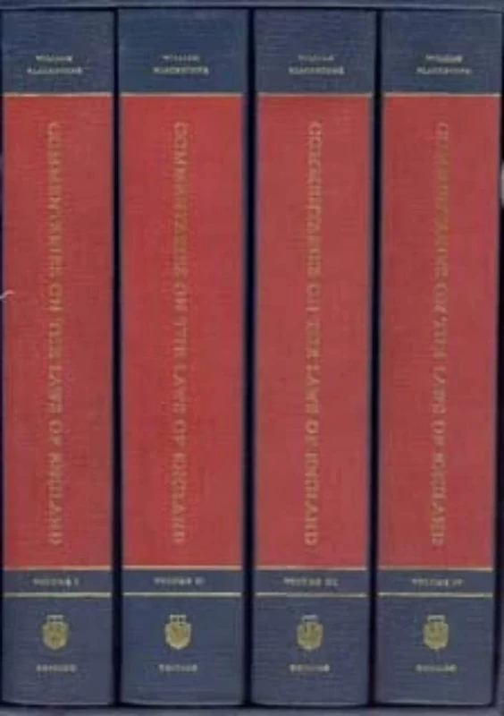 Commentaries on the Laws of England – A Facsimile of the First Edition of 1765–1769 4V Set