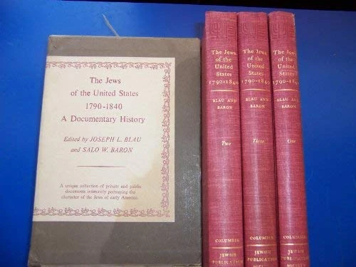 Blau: Documentary History Of The Jews In The U S 3 Vol Set (cloth)
