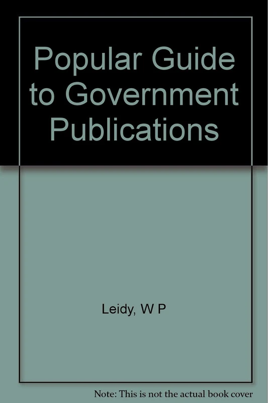 Popular Guide to Government Publications 4e