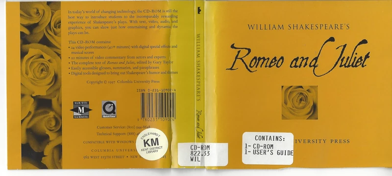 Romeo & Juliet On CD–Rom for Windows & Macintosh