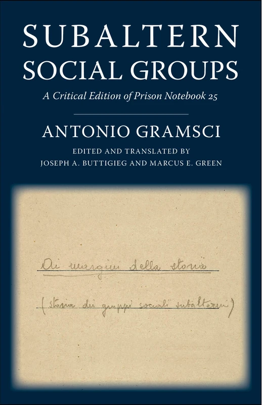 Subaltern Social Groups: A Critical Edition of Prison Notebook 25 (European Perspectives: A Series in Social Thought and Cultural Criticism)