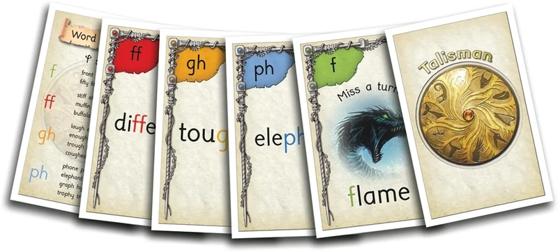 Phonic Books Talisman Card Games, Boxes 11-20: Alternative vowel and consonant spellings, and split vowel spellings