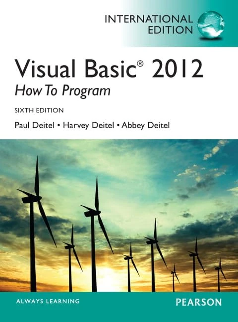 Visual Basic 2012 How to Program: International Edition