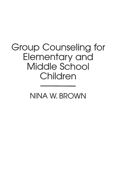 Group Counseling for Elementary and Middle School Children (Optical Technologies; Is 10)