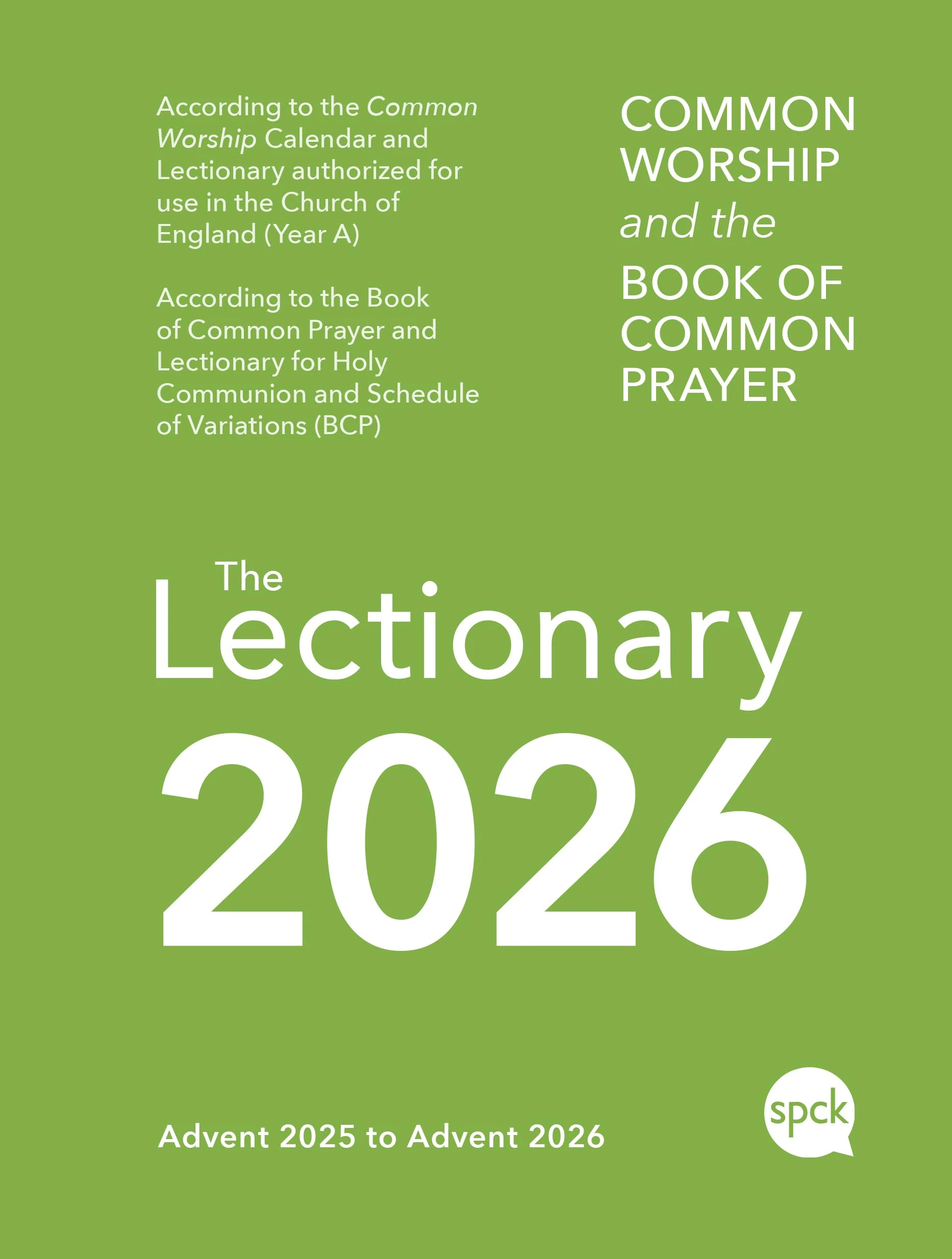 Common Worship Lectionary 2026: Church of England Liturgical Calendar with the Book of Common Prayer (Includes Daily Readings and Service Planning Guide in a Compact, Portable Size