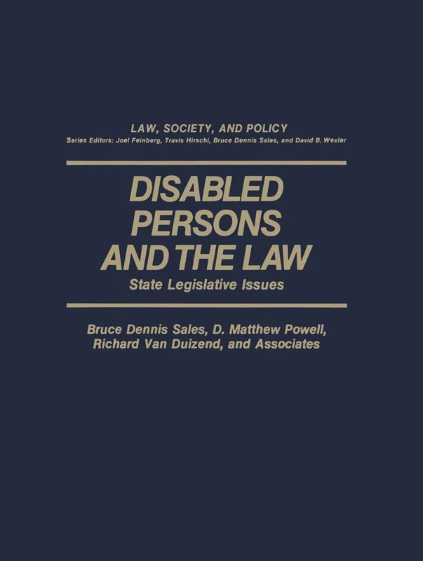 Disabled Persons and the Law: State Legislative Issues: 1 (Biochemistry of the Elements) - Image 1