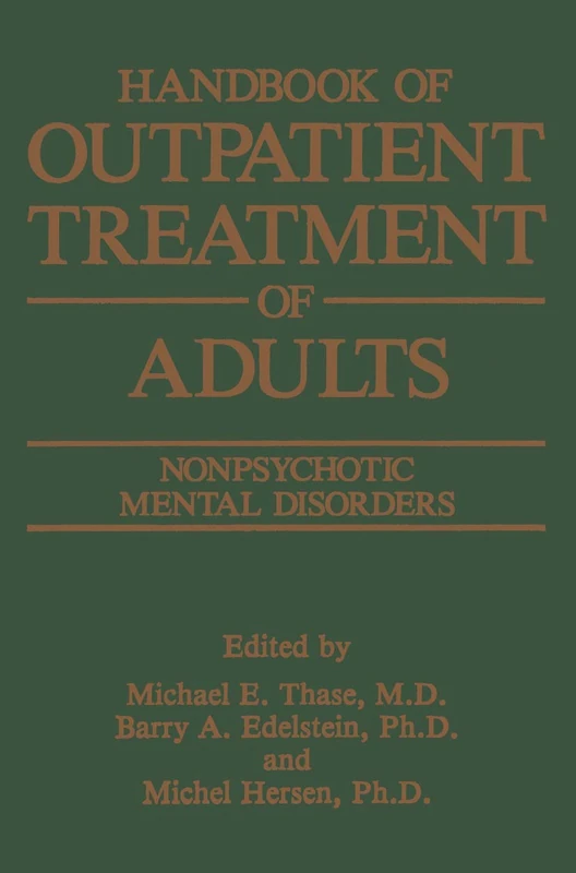 Handbook of Outpatient Treatment of Adults: Nonpsychotic Mental Disorders