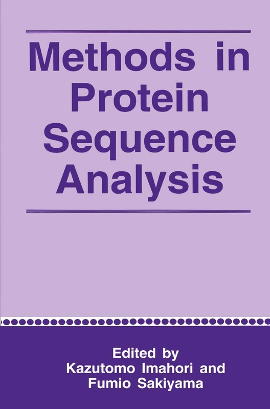 Methods in Protein Sequence Analysis (NATO Asi Series. Series B, Physics)