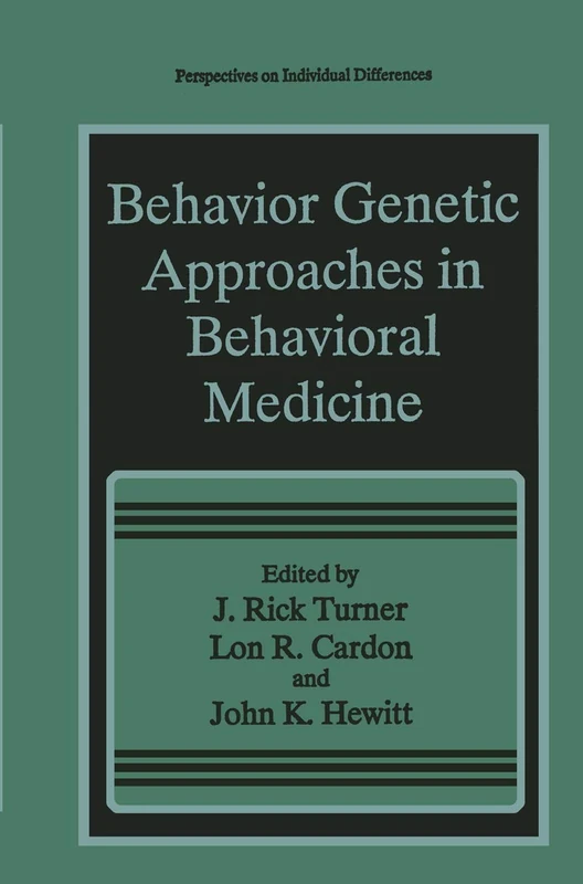 Springer Behavior Genetic Approaches in Behavioral Medicine