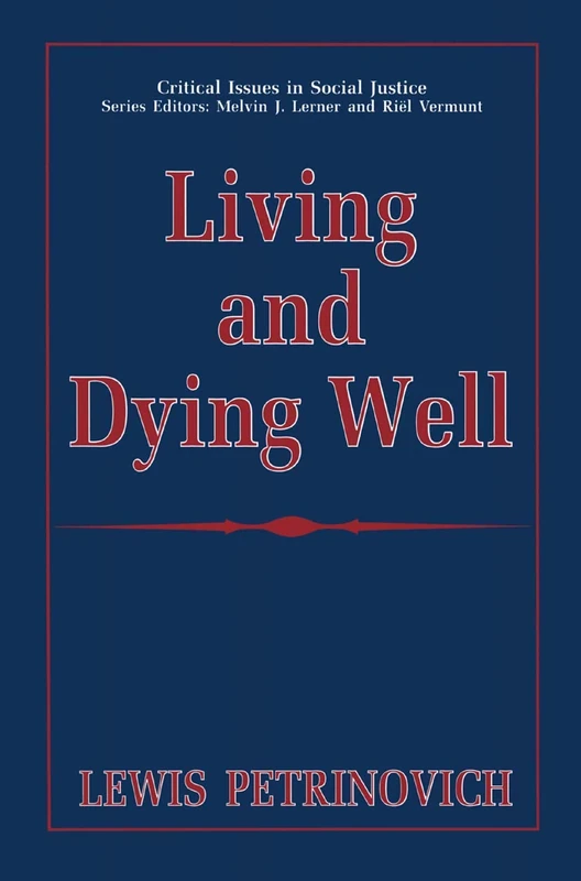 Springer - Living and Dying Well (Critical Issues in Social Justice) - Image 1