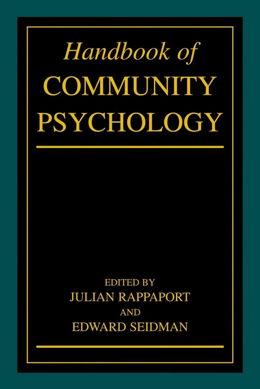 Handbook of Community Psychology