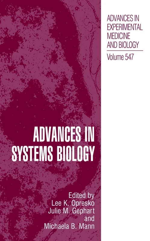 Springer Advances in Systems Biology: 547 - Science Book
