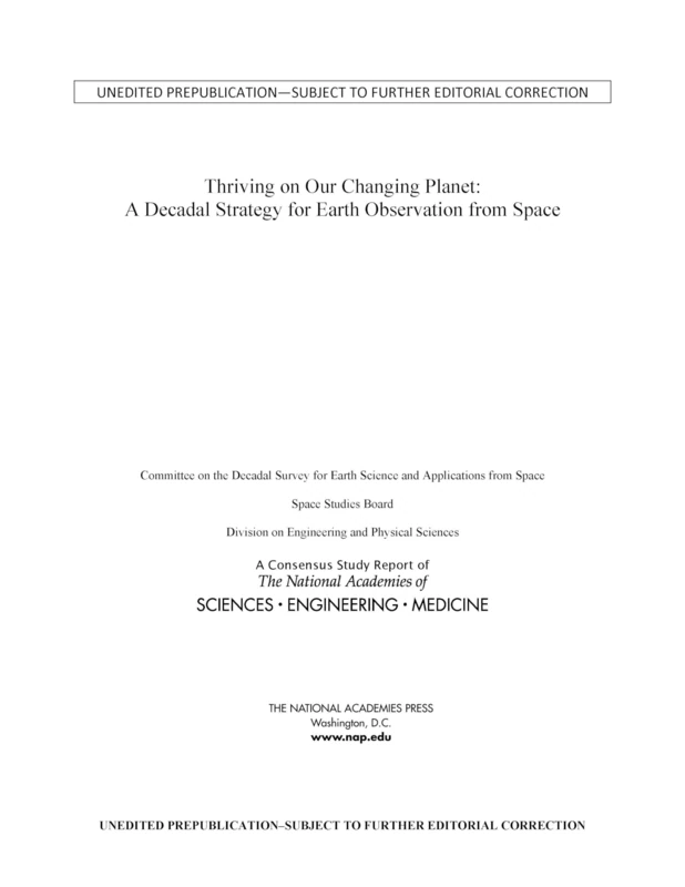 Thriving on Our Changing Planet: A Decadal Strategy for Earth Observation from Space (Climate Change)
