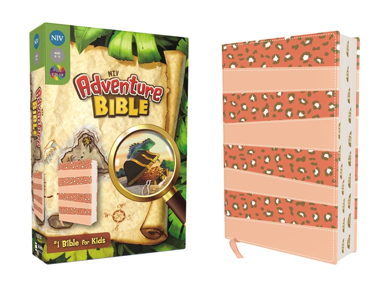 Niv, Adventure Bible, Leathersoft, Coral, Full Color, Thumb Indexed Tabs: New International Version, Coral, Leathersoft - Image 1