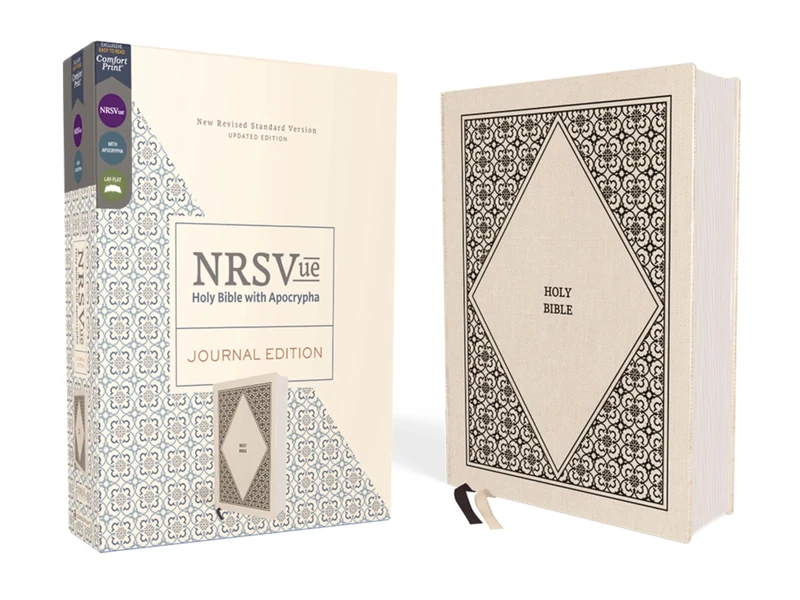 NRSVue, Holy Bible with Apocrypha, Journal Edition, Cloth over Board, Cream, Comfort Print: New Revised Standard Version, Journal, Cream, Cloth Over Board, Comfort Print