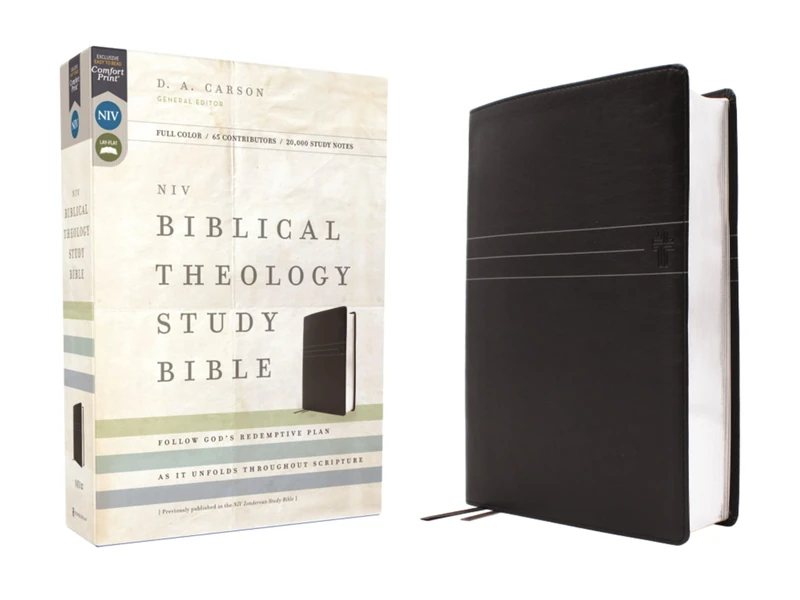 Niv, Biblical Theology Study Bible (Trace the Themes of Scripture), Leathersoft, Black, Comfort Print: Follow God's Redemptive Plan as It Unfolds Throughout Scripture