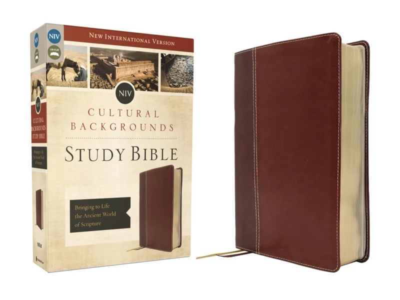 Niv, Cultural Backgrounds Study Bible (Context Changes Everything), Leathersoft, Brown, Red Letter: Bringing to Life the Ancient World of Scripture