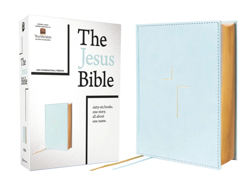 The Jesus Bible, Niv Edition over Board, Blue, Comfort Print - Image 1
