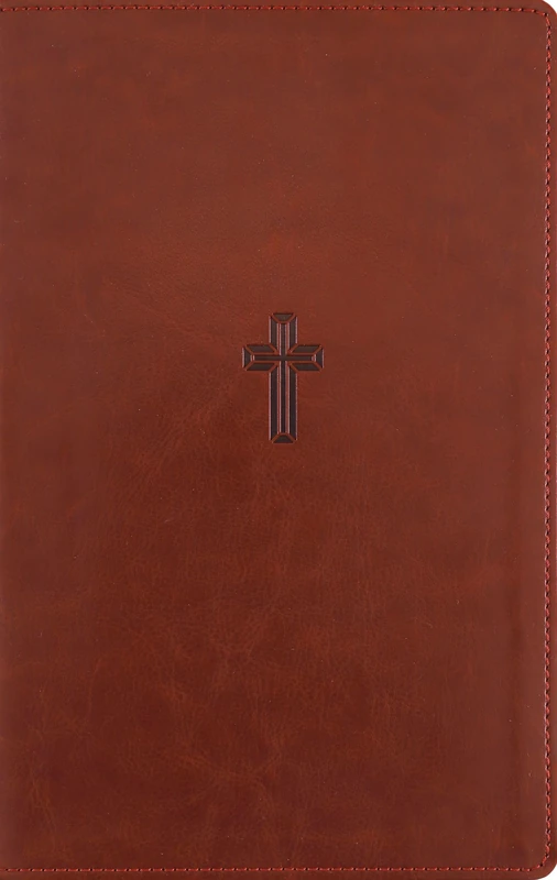 NASB, Personal Size Reference Bible, Large Print, Paragraph Style, Leathersoft, Brown, Red Letter, Thumb Indexed, 1995 Text, Comfort Print