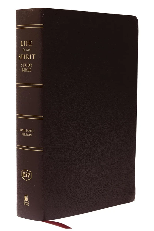 KJV, Life in the Spirit Study Bible, Bonded Leather, Burgundy, Thumb Indexed, Red Letter: Formerly Full Life Study