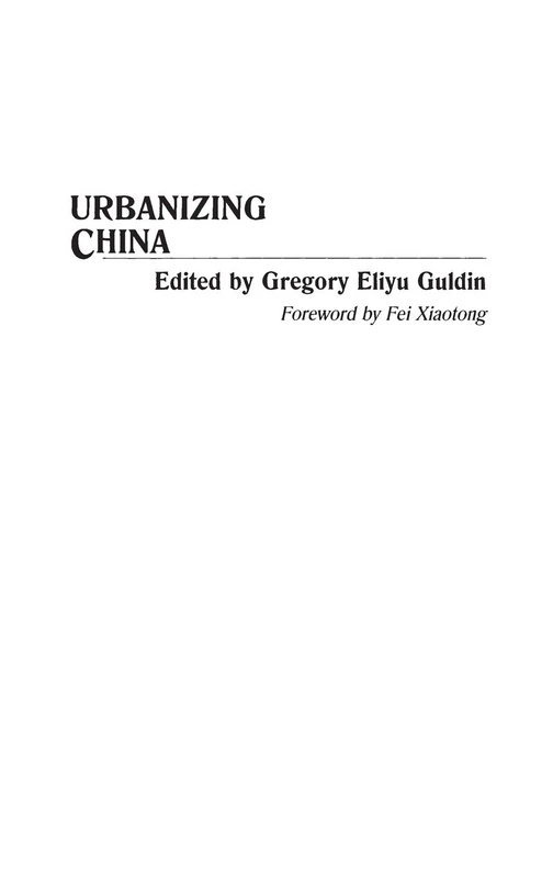 Urbanizing China: 2 (Contributions in Asian Studies)