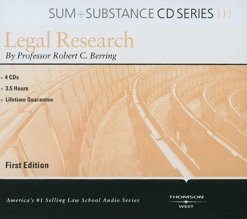 Sum and Substance Audio on Legal Research, Legal Information and the 1st Year of Law School