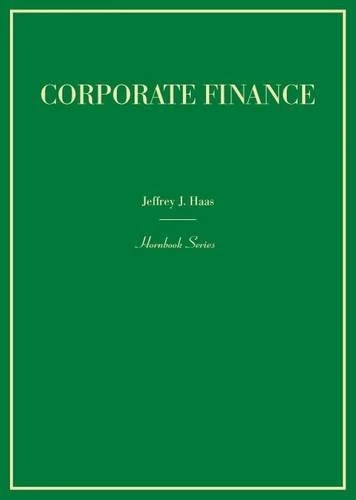 West Academic Corporate Finance (Hornbook) Law Text
