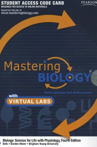 MasteringBiology without Pearson eText for with MasteringBiology Virtual Lab Full Suite -- Standalone Access Card -- for Biology: Science for Life with Physiology