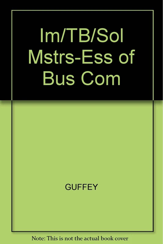 Im/TB/Sol Mstrs-Ess of Bus Com