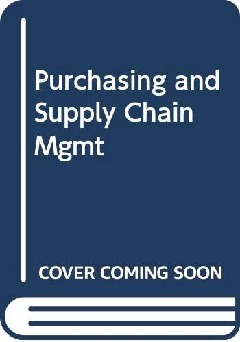 Purchasing and Supply Chain Mgmt
