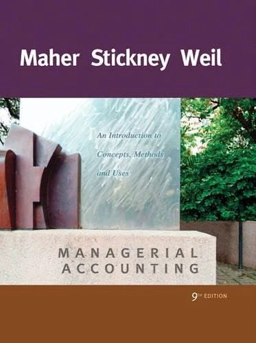 Managerial Accounting: An Introduction to Concepts, Methods and Uses