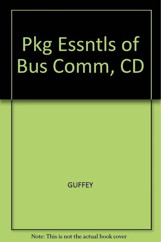 Pkg Essntls of Bus Comm, CD
