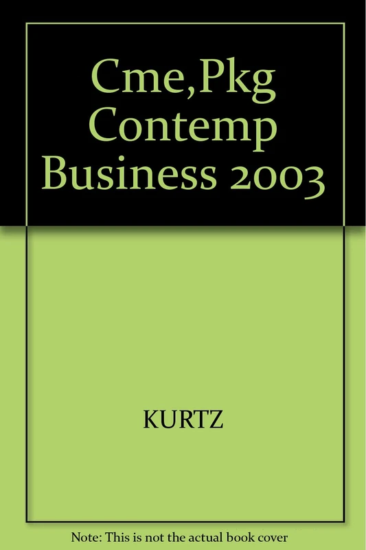 Cme,Pkg Contemp Business 2003