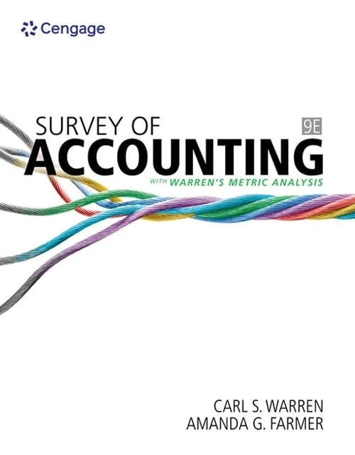Survey of Accounting: With Warren's Metric Analysis