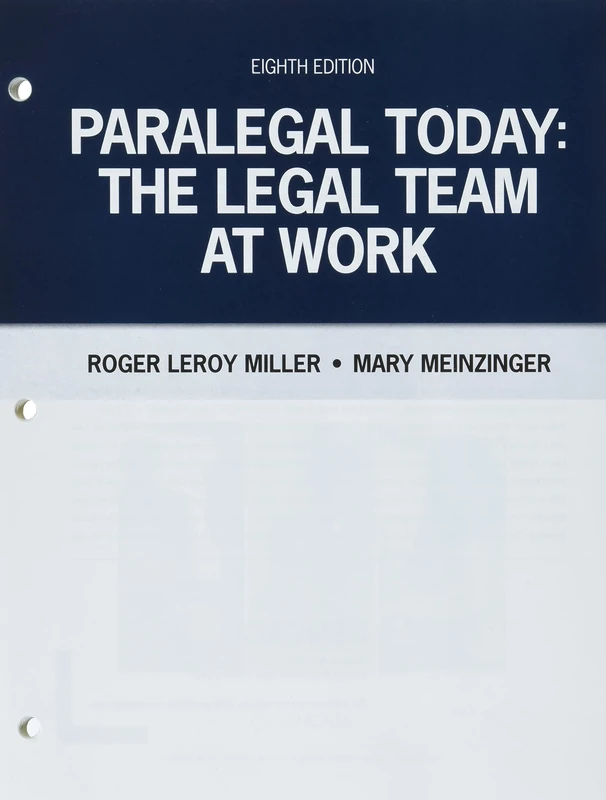 Paralegal Today: The Legal Team at Work, Loose-Leaf Version (Mindtap Course List)
