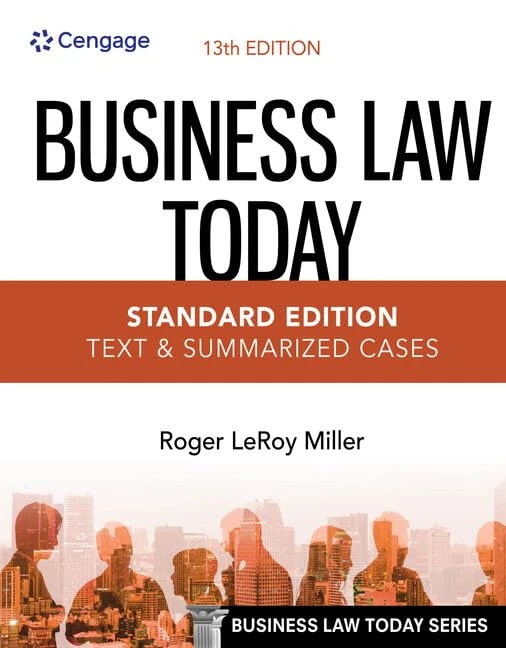 Business Law Today - Standard Edition: Text & Summarized Cases (Mindtap Course List)