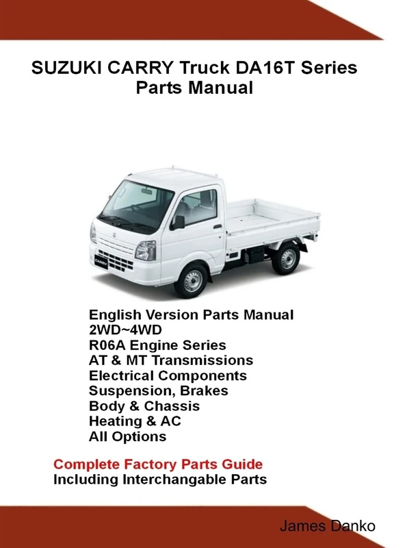 Suzuki Carry Truck DA16T Series Parts Manual - Image 1