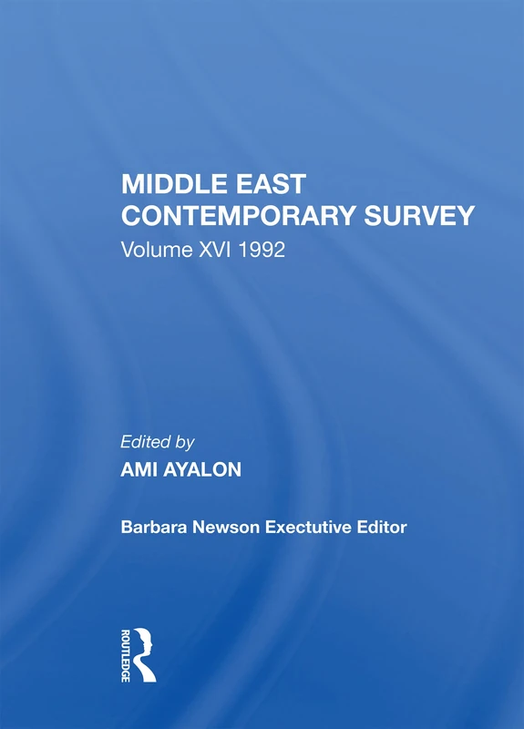 Middle East Contemporary Survey, Volume Xvi, 1992: 16 - Image 1